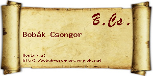 Bobák Csongor névjegykártya