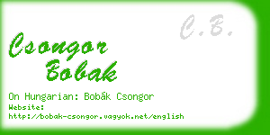 csongor bobak business card